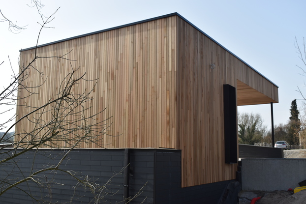 Houten gevelbekleding Huy